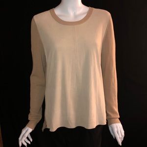 ETCETERA Top All Suede front. Size L